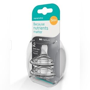 Nanobebe silicone Nipples 3m+